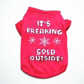 Breathable cool cotton vest for dogs in summer (Option: Rose Red-S)