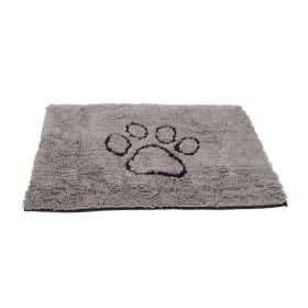 DGS Pet Products Dirty Dog Door Mat Small Brown 23" x 16" x 2" (Color: Grey, size: medium)